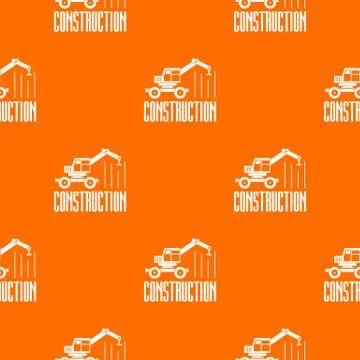 Construction business pattern vector orange イラスト素材