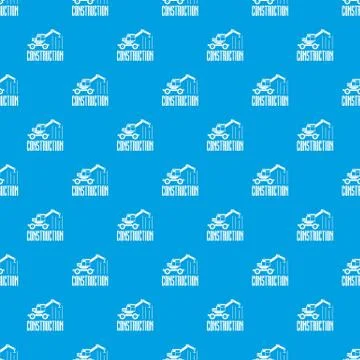 Construction business pattern vector seamless blue Stock Illustration