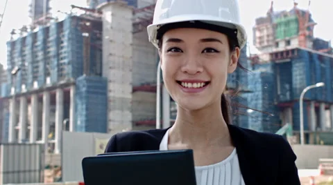Construction business portrait Stock Footage 53080986