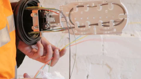 Construction cable worker helmet on checking coil of wires Stock Footage 89232157