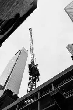 Construction carane  in Manhattan Stock Photos