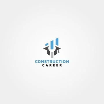 Construction career vector logo design template Stock Illustration