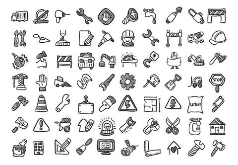 Construction cartoon icon set Construction cartoon icon set. Vector EPS 1... Stock Photos