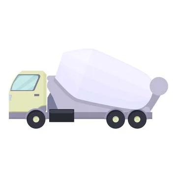 Construction cement mixer icon cartoon . Concrete truck Stock Illustration