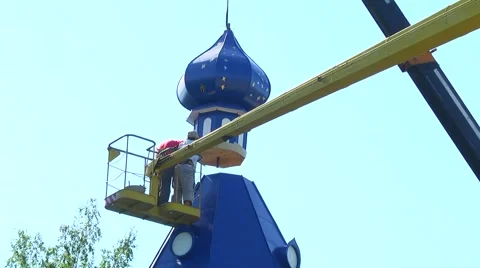 The construction of the chantry Stock-Footage 61074876