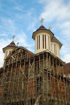 Construction of the church Stock Photos