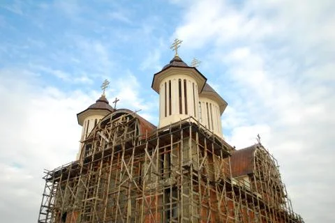 Construction of the church Stock Photos