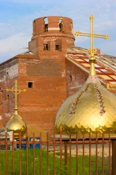 Construction of church Stock Photos