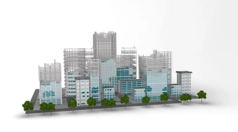 The construction of the city Vídeo Stock 69007971