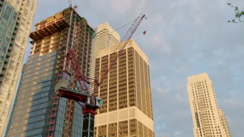 Construction city view v2 logos removed Stock Footage 194663333