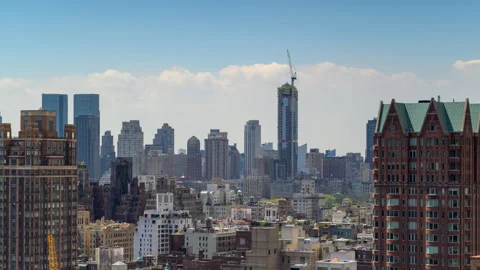 Construction Cityscape Daytime Timelapse Stock Footage 273866969