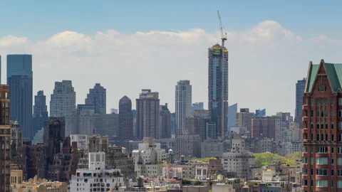 Construction Cityscape Daytime Timelapse Zoom In Stock Footage 273867155