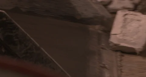 Construction clean up tight shot Stock Footage 89853895