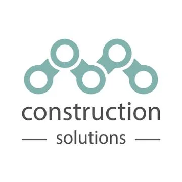 Construction company logo universal template. Building firm and architect bureau Stock Illustration