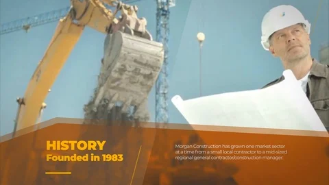 Construction Company Profile 스톡 After Effects