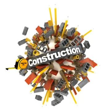 Construction composition Illustrazione stock