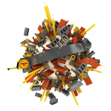 Construction composition Illustrazione stock