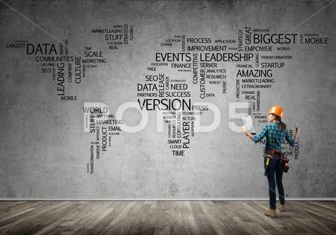 Construction concept and globalization Stock Photos