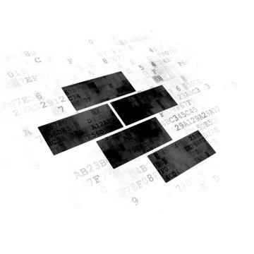 Construction concept: Bricks on Digital background Ilustración de archivo