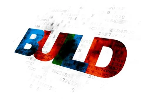 Construction concept: Build on Digital background Stock Illustration