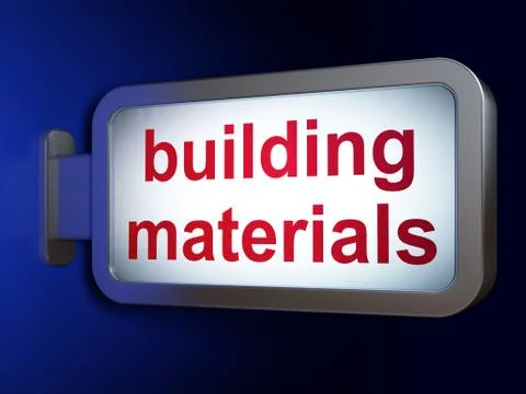 Construction concept: Building Materials on billboard background Ilustración de archivo