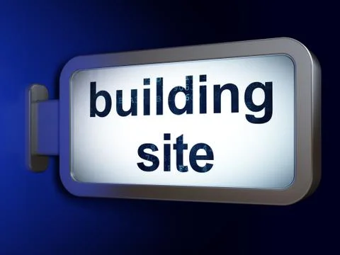 Construction concept: Building Site on billboard background Ilustración de archivo