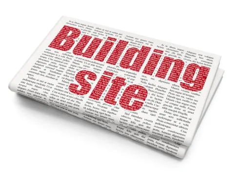 Construction concept: Building Site on Newspaper background Ilustración de archivo