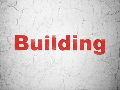 Construction concept: Building on wall background Ilustración de archivo