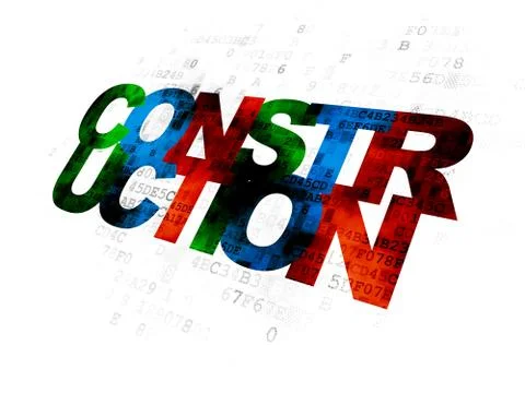 Construction concept: Construction on Digital background Ilustración de archivo