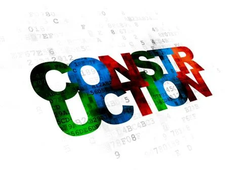 Construction concept: Construction on Digital background Ilustración de archivo