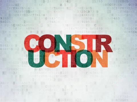 Construction concept: Construction on Digital Data Paper background Stockillustratie