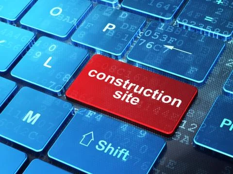 Construction concept: Construction Site on computer keyboard background Stock Illustration