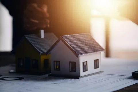 Construction concept of Engineer and Architect working at Construction Site.. Stock Photos