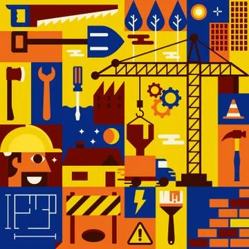 Construction Concept Illustrazione stock