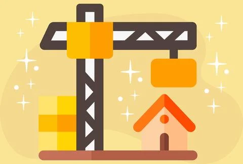 Construction Concept Illustration Vector Style Illustration Stock Illustration