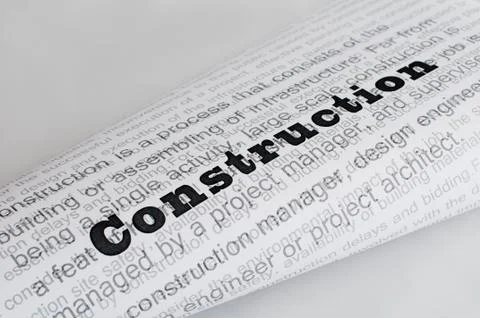 Construction conception text Stock Illustration