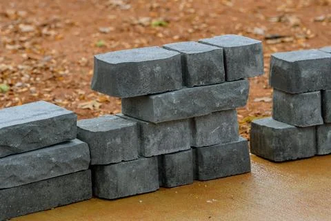 Construction concrete bricks Stock Photos