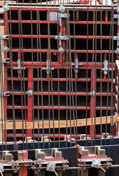 Construction of Concrete formwork Stock Photos