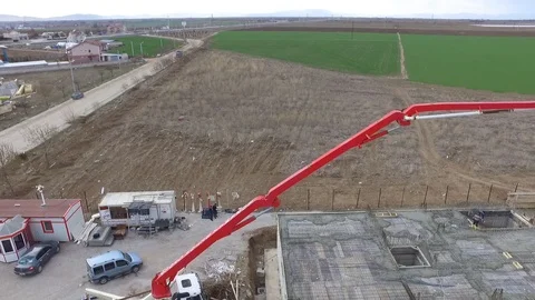 Construction of concrete pouring stage Stock Footage 108811876