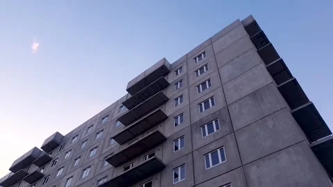 Construction of concrete slab apartment building, construction of apartment Vídeo Stock 280188098