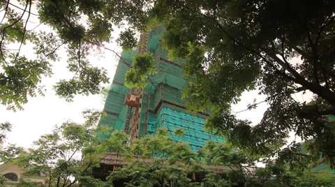 Construction of Condominiums it Shanghai Former French Concession Stock Footage 39594419