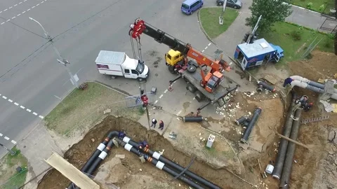 Construction. Construction. Aerial photography. Stock Footage 164466732