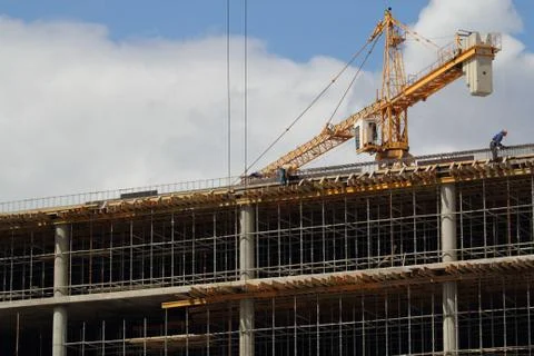 Construction of a construction crane Photos