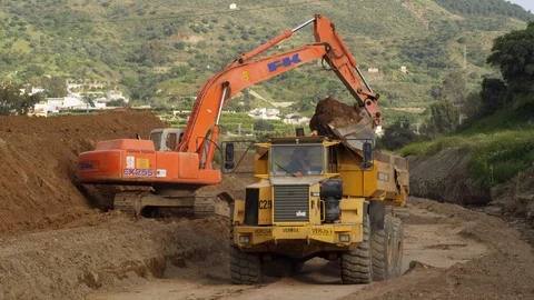 Construction, Construction Site, Outdoors, Day, Wide Shot, Lockdown, 30 Seconds Video stock 94019517