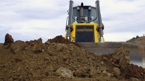 Construction, Construction Site, Outdoors, Day, Front View, Close-Up, Lockdown, Stock Footage 94021524