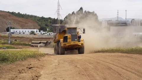 Construction, Construction Site, Outdoors, Day, Wide Shot, Medium Shot, 10 Stock Footage 94240699