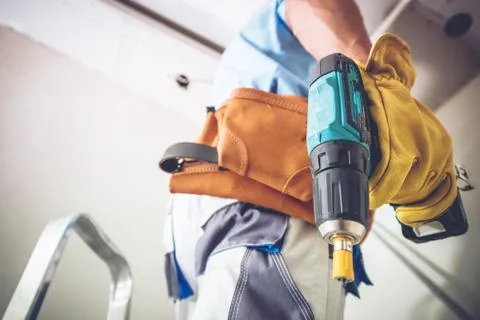 Construction Contractor Job.  Stock Photos