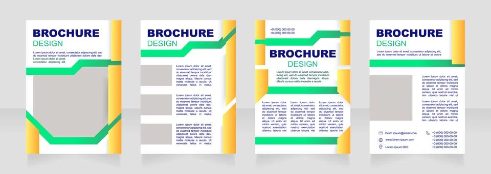 Construction coordination process blank brochure design Illustrazione stock