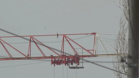 Construction crane 4K + HD _pulling Video stock 43453150