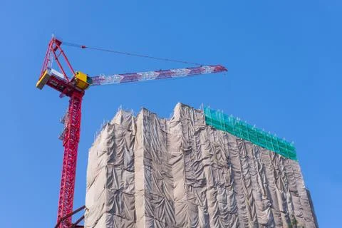 Construction crane building Stock Photos